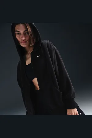 Nike Felpa oversize in morbido fleece con cappuccio e zip a tutta lunghezza Sportswear Phoenix Plush – Donna