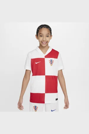 Nike Maglia da calcio replica Dri-FIT Croazia 2024/25 Stadium per ragazzo/a – Home