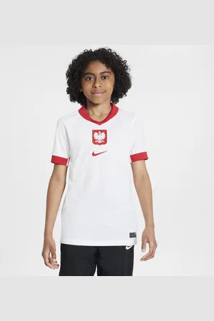 Nike Maglia da calcio replica Dri-FIT Polonia 2024/25 Stadium per ragazzo/a – Home