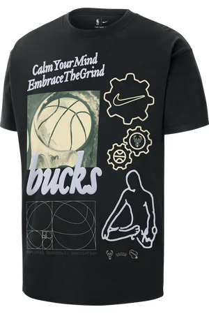 Nike T-shirt Max90 Milwaukee Bucks Courtside NBA – Uomo