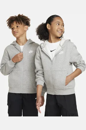 Nike Felpa con cappuccio e zip a tutta lunghezza Sportswear Club Fleece – Ragazzo/a