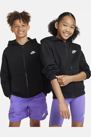 Nike Felpa con cappuccio e zip a tutta lunghezza Sportswear Club Fleece – Ragazzo/a
