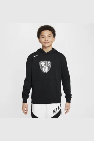 Nike Felpa pullover in fleece con cappuccio Brooklyn Nets Club NBA – Ragazzo/a