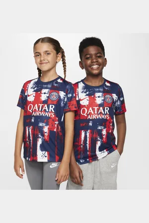 Nike Maglia da calcio pre-partita a manica corta Dri-FIT Paris Saint-Germain Academy Pro per ragazzo/a – Home