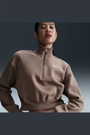 Nike Felpa corta con zip a 1/4 Sportswear Phoenix Fleece – Donna