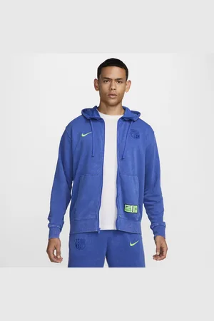 Nike Felpa in French Terry con cappuccio e zip a tutta lunghezza Football FC Barcelona Club da uomo – Terza