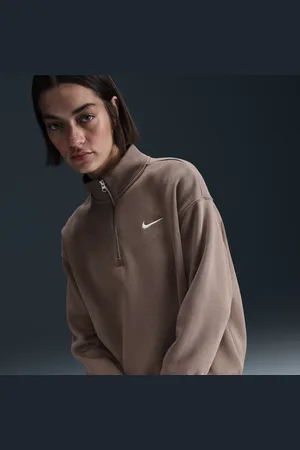 Nike Felpa lunga oversize con zip a 1/4 Sportswear Phoenix Fleece – Donna