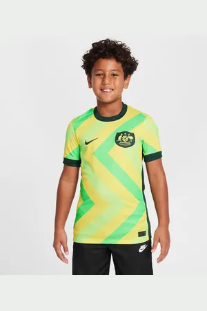 Nike Maglia da calcio Dri-FIT Australia 2025/26 Stadium per ragazzo/a – Home