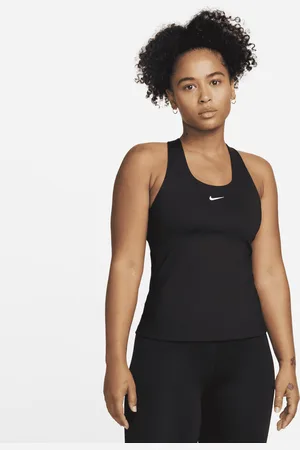 Nike Canotta con bra imbottito a sostegno medio Swoosh – Donna