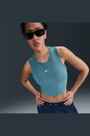 Nike Canotta corta e aderente a mini costine Sportswear Chill Knit – Donna