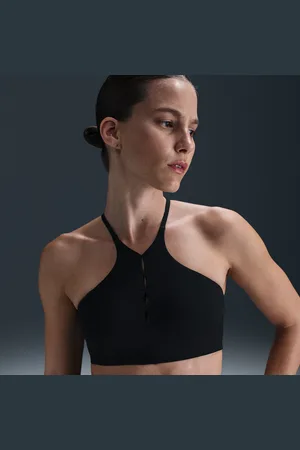 Nike Bra imbottito a sostegno leggero con collo alto One Keyhole – Donna