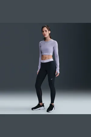 Nike Leggings a vita media con inserti in mesh Pro – Donna
