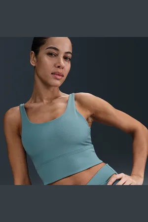 Nike Bra Longline imbottito a sostegno leggero Zenvy Rib – Donna