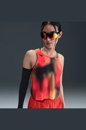 Nike Canotta corta da running con stampa Dri-FIT ADV AeroSwift – Donna