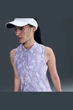Nike Polo da golf stampata senza maniche Dri-FIT Victory – Donna