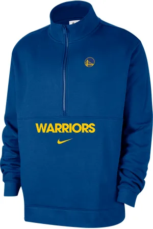 Nike Maglia con zip a metà lunghezza Golden State Warriors Club Courtside NBA – Uomo