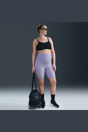 Nike Shorts da ciclista 20 cm a vita alta Dri-FIT con tasche (Maternità) (M) One – Donna