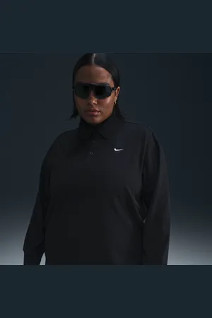 Nike Polo oversize a manica lunga Sportswear Essential – Donna