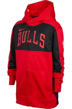 Nike Felpa con cappuccio e zip a tutta lunghezza Chicago Bulls Showtime Dri-FIT NBA – Ragazzo/a