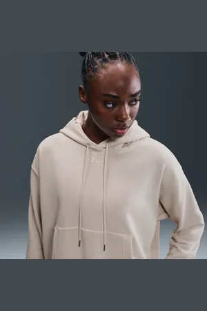 Nike Felpa da basket corta e oversize con cappuccio A