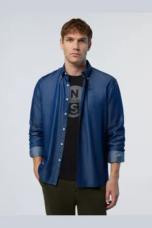 North Sails Camicia button-down in denim TENCEL™
