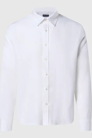 North Sails Camicia in lino con logo ricamato