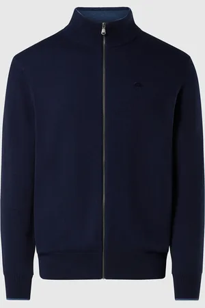North Sails Maglia con zip e logo ricamato