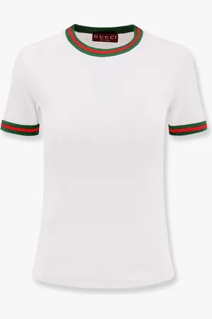 Gucci T-shirt in cotone a costine con dettagli web - - gender_Woman
