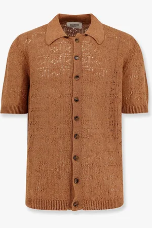 LANEUS Cardigan in lino e cotone traforato - - gender_Man