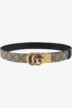 Gucci Cintura reversibile in tessuto gg supreme e pelle - - gender_Woman
