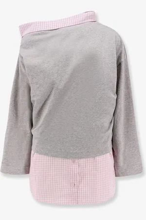 DRIES VAN NOTEN Felpa in cotone con dettaglio camicia in contrasto - - gender_Woman
