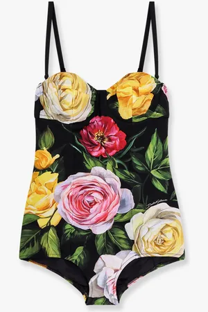 Dolce & Gabbana Costume intero in nylon multicolor con clutch in canvas - - gender_Woman