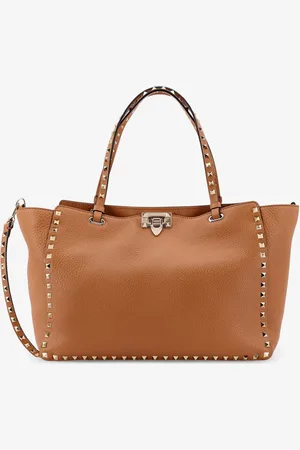 VALENTINO GARAVANI Borsa a spalla in pelle martellata con iconiche borchie, chiusura con gancio in metallo e tracolla amovibile - - gender_Woman