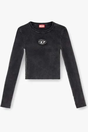 Diesel Top m-anchor in cotone a coste con logo frontale - - gender_Woman