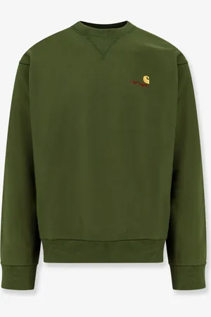 Carhartt Felpa american script in misto cotone con logo ricamato - - gender_Man
