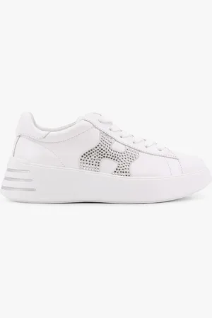 Hogan Sneakers in pelle con strass logo laterale - - gender_Woman