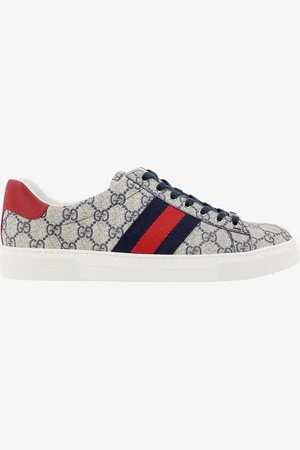 Gucci Sneakers in tessuto gg supreme con banda web laterale - - gender_Man