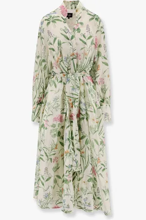 Lavi Abito lungo artemisia in ramie con sottoveste in cotone - - gender_Woman