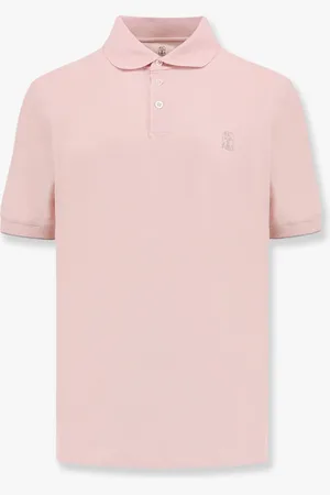Brunello Cucinelli Maglia polo in cotone con ricamo iconico - - gender_Man