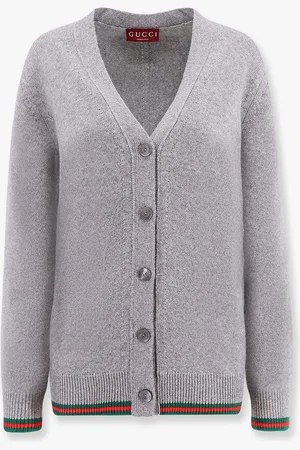Gucci Cardigan in lana e cashmere con dettaglio web - - gender_Woman