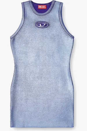 Diesel Abito m-caddix in misto viscosa con logo frontale - - gender_Woman