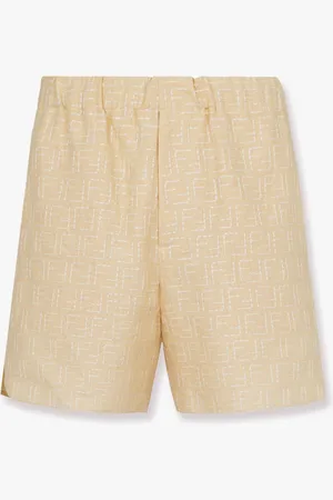 Fendi Bermuda jacquard in lino e cotone con motivo ff all-over - - gender_Man