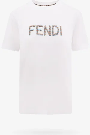 Fendi T-shirt in cotone con logo frontale - - gender_Woman