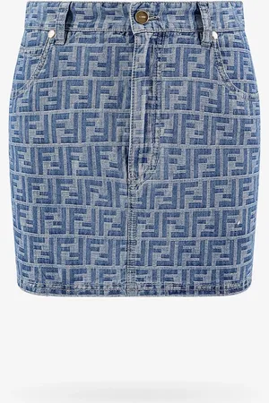 Fendi Gonna mini ff chambray - - gender_Woman