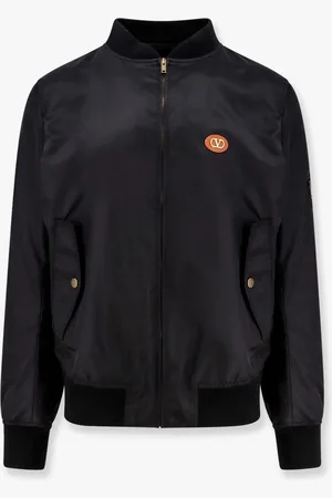 VALENTINO Bomber in nylon con patch in pelle e dettaglio vlogo - - gender_Man