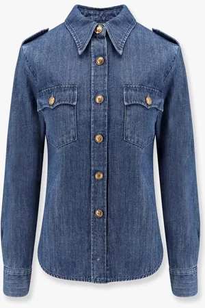 VALENTINO Camicia denim con bottoni vlogo - - gender_Woman