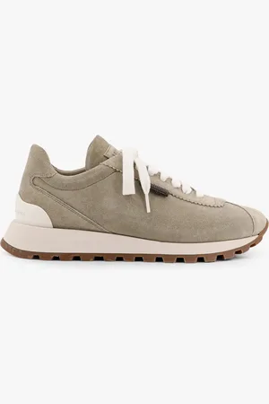Brunello Cucinelli Sneakers in suede con iconico dettaglio monile - - gender_Woman