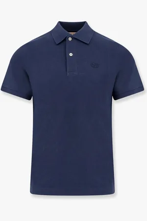 VALENTINO Maglia polo in piquet di cotone con ricamo vlogo - - gender_Man