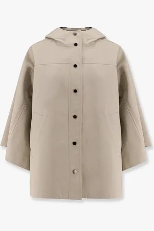 Brunello Cucinelli Giubbino in popeline accoppiato di cotone idrorepellente con termonastrature e cappuccio - - gender_Woman