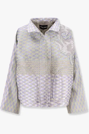 Giorgio Armani Caban in canapa, lino e seta jacquard - - gender_Woman